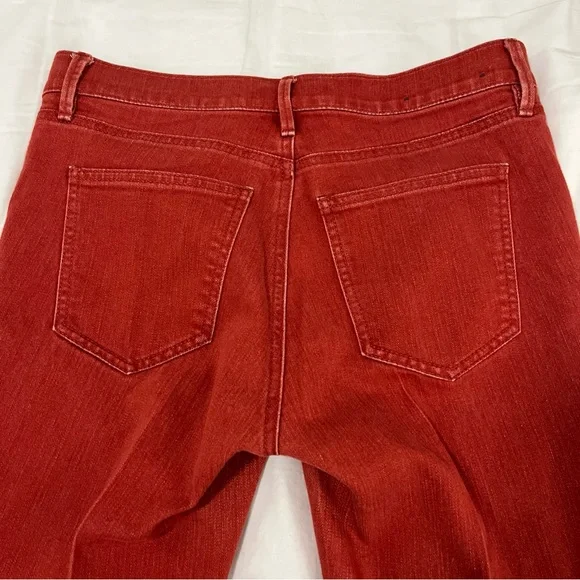 Ann Taylor Women’s 8 Petite Skinny Jeans Red Raw Hem High Waist Casual Valentine - Picture 5 of 10